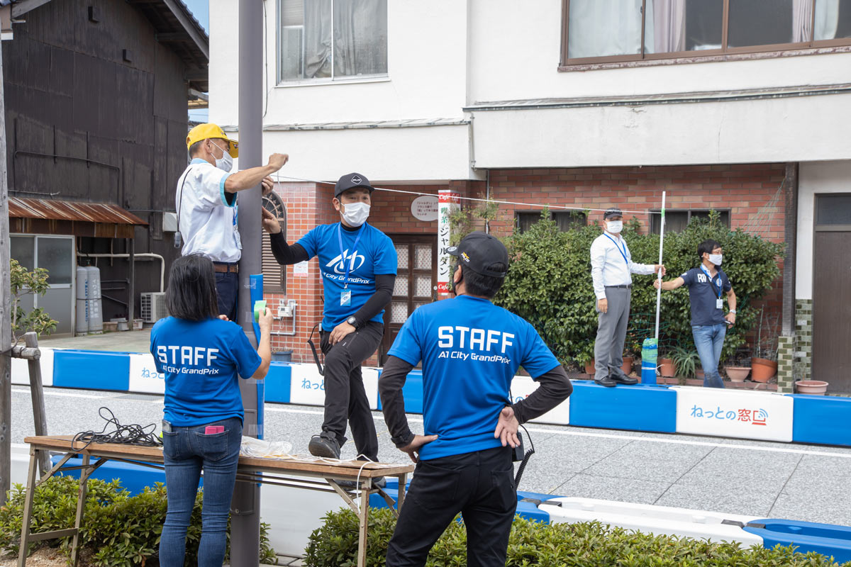 写真：A1市街地グランプリGOTSU2020のJAFコース査察